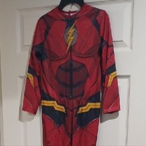 Dynamic Red and Yellow Superhero Costume for Kids